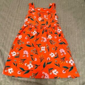 Carter's Vibrant Orange Floral Dress